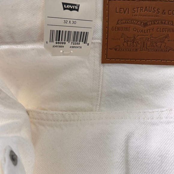 Free People X Levi's Premium Women's Dad Utility Pants NWT Cargo Size 32 Cream - Picture 6 of 7